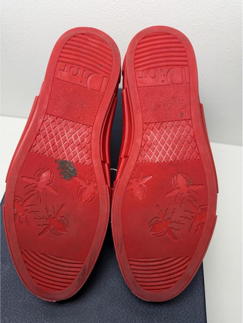 Dior B23 High Top Sneakers Red Dior Oblique Men’s EU 41 - Picture 7 of 7